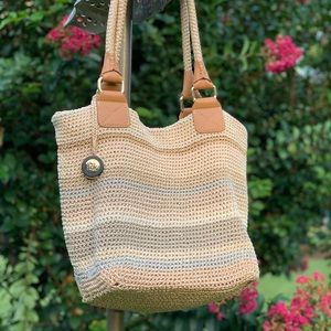 The Sak Purse Soft Woven Tote Multi Cream Fall
